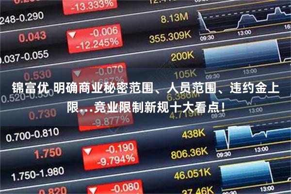 锦富优 明确商业秘密范围、人员范围、违约金上限…竞业限制新规十大看点！